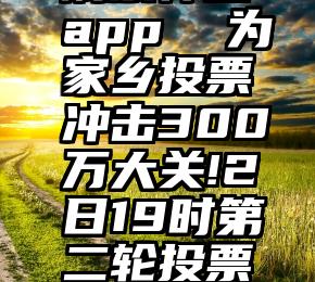 刷票神器app  为家乡投票冲击300万大关!2日19时第二轮投票结束